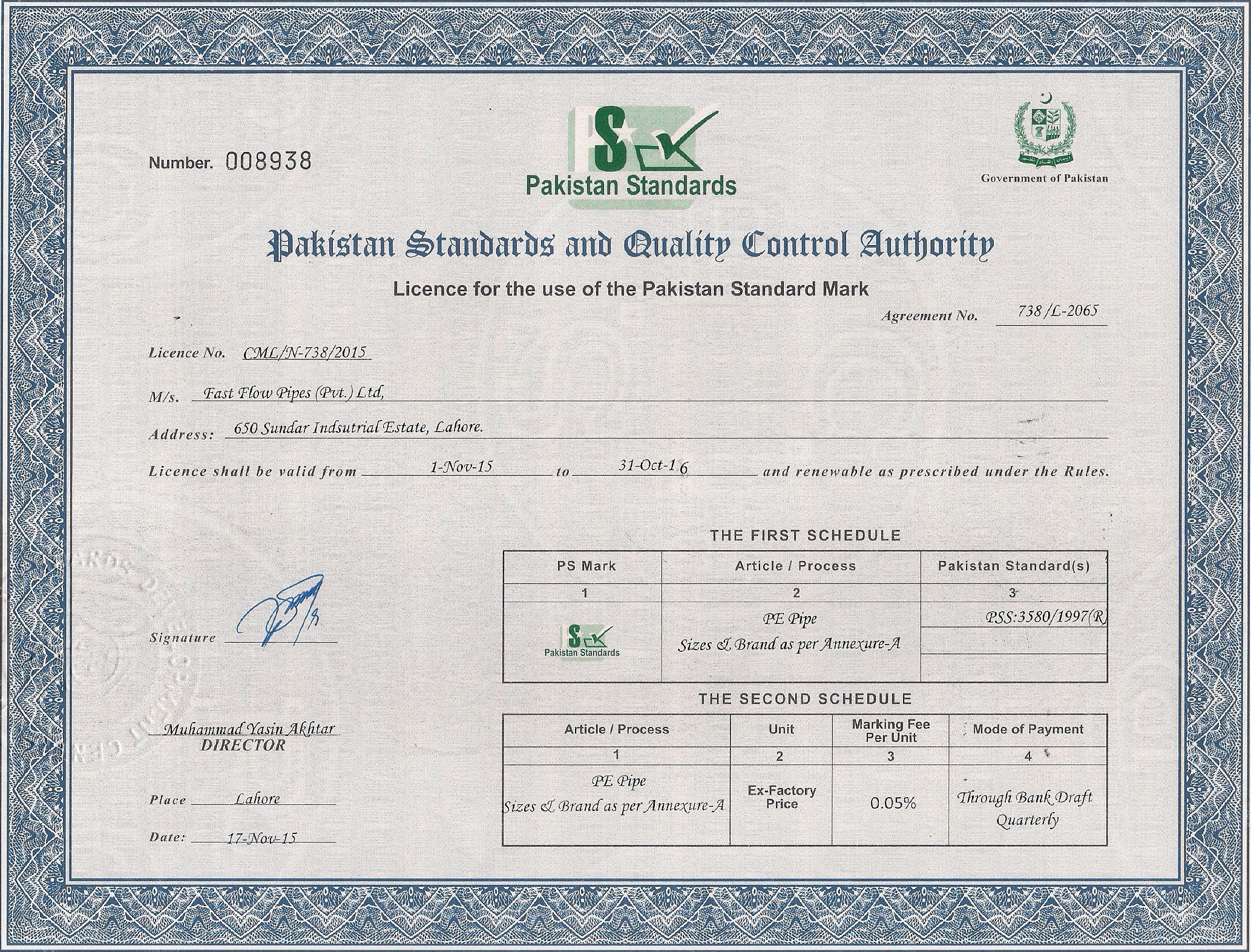 PSQCA Certificate 00